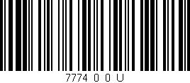 Código de barras (EAN, GTIN, SKU, ISBN): '7774_0_0_U'