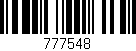 Código de barras (EAN, GTIN, SKU, ISBN): '777548'