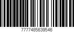 Código de barras (EAN, GTIN, SKU, ISBN): '7777485639546'