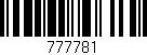 Código de barras (EAN, GTIN, SKU, ISBN): '777781'