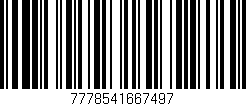 Código de barras (EAN, GTIN, SKU, ISBN): '7778541667497'