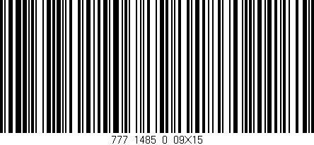 Código de barras (EAN, GTIN, SKU, ISBN): '777_1485_0_09X15'