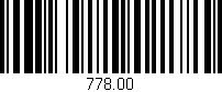 Código de barras (EAN, GTIN, SKU, ISBN): '778.00'