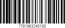 Código de barras (EAN, GTIN, SKU, ISBN): '7781963240100'