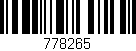 Código de barras (EAN, GTIN, SKU, ISBN): '778265'