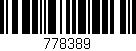 Código de barras (EAN, GTIN, SKU, ISBN): '778389'