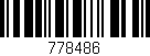Código de barras (EAN, GTIN, SKU, ISBN): '778486'