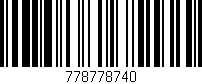 Código de barras (EAN, GTIN, SKU, ISBN): '778778740'