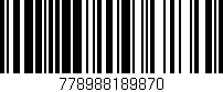 Código de barras (EAN, GTIN, SKU, ISBN): '778988189870'
