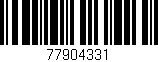 Código de barras (EAN, GTIN, SKU, ISBN): '77904331'