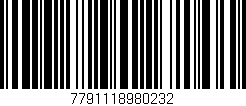 Código de barras (EAN, GTIN, SKU, ISBN): '7791118980232'