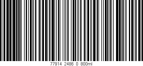 Código de barras (EAN, GTIN, SKU, ISBN): '77914_2486_0_800ml'