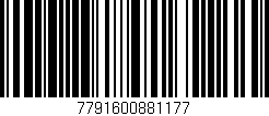 Código de barras (EAN, GTIN, SKU, ISBN): '7791600881177'