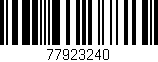 Código de barras (EAN, GTIN, SKU, ISBN): '77923240'