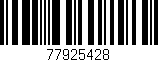 Código de barras (EAN, GTIN, SKU, ISBN): '77925428'