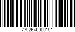 Código de barras (EAN, GTIN, SKU, ISBN): '7792640000191'