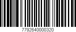 Código de barras (EAN, GTIN, SKU, ISBN): '7792640000320'
