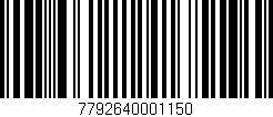 Código de barras (EAN, GTIN, SKU, ISBN): '7792640001150'