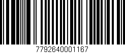 Código de barras (EAN, GTIN, SKU, ISBN): '7792640001167'