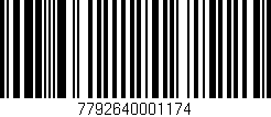 Código de barras (EAN, GTIN, SKU, ISBN): '7792640001174'