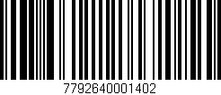 Código de barras (EAN, GTIN, SKU, ISBN): '7792640001402'