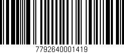 Código de barras (EAN, GTIN, SKU, ISBN): '7792640001419'
