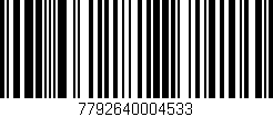 Código de barras (EAN, GTIN, SKU, ISBN): '7792640004533'