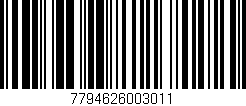 Código de barras (EAN, GTIN, SKU, ISBN): '7794626003011'