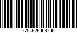 Código de barras (EAN, GTIN, SKU, ISBN): '7794626006708'