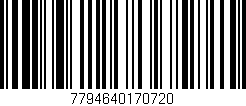 Código de barras (EAN, GTIN, SKU, ISBN): '7794640170720'