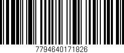 Código de barras (EAN, GTIN, SKU, ISBN): '7794640171826'