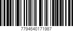 Código de barras (EAN, GTIN, SKU, ISBN): '7794640171987'