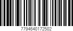 Código de barras (EAN, GTIN, SKU, ISBN): '7794640172502'