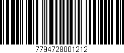 Código de barras (EAN, GTIN, SKU, ISBN): '7794728001212'