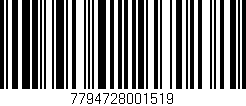Código de barras (EAN, GTIN, SKU, ISBN): '7794728001519'