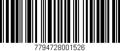 Código de barras (EAN, GTIN, SKU, ISBN): '7794728001526'