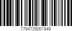 Código de barras (EAN, GTIN, SKU, ISBN): '7794728001946'