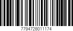 Código de barras (EAN, GTIN, SKU, ISBN): '7794728011174'