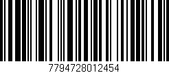 Código de barras (EAN, GTIN, SKU, ISBN): '7794728012454'