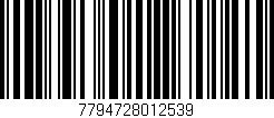 Código de barras (EAN, GTIN, SKU, ISBN): '7794728012539'