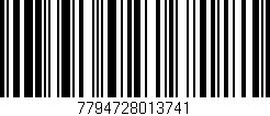 Código de barras (EAN, GTIN, SKU, ISBN): '7794728013741'