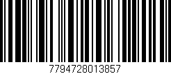 Código de barras (EAN, GTIN, SKU, ISBN): '7794728013857'