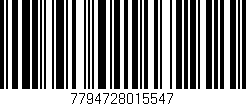Código de barras (EAN, GTIN, SKU, ISBN): '7794728015547'