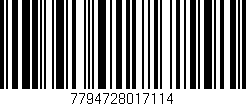 Código de barras (EAN, GTIN, SKU, ISBN): '7794728017114'