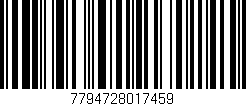 Código de barras (EAN, GTIN, SKU, ISBN): '7794728017459'