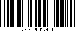 Código de barras (EAN, GTIN, SKU, ISBN): '7794728017473'