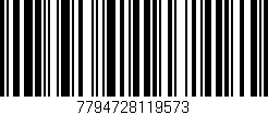 Código de barras (EAN, GTIN, SKU, ISBN): '7794728119573'