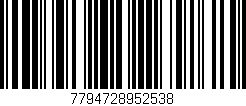 Código de barras (EAN, GTIN, SKU, ISBN): '7794728952538'
