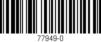 Código de barras (EAN, GTIN, SKU, ISBN): '77949-0'