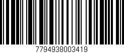 Código de barras (EAN, GTIN, SKU, ISBN): '7794938003419'